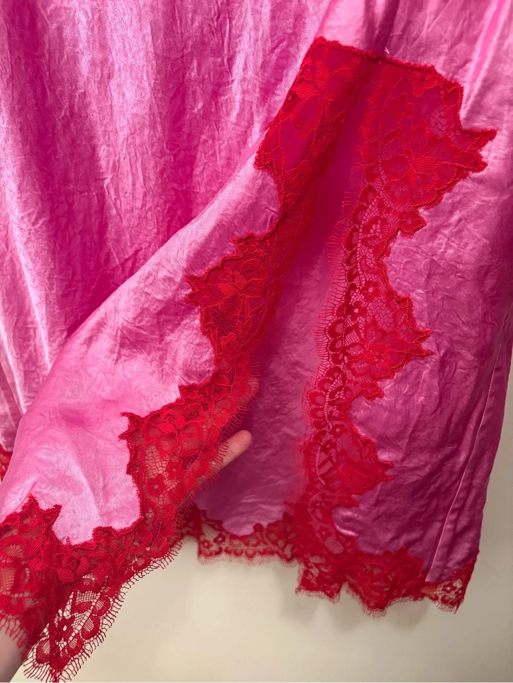 J. Crew Gwen Lace Trim Satin Midi Skirt Size Large